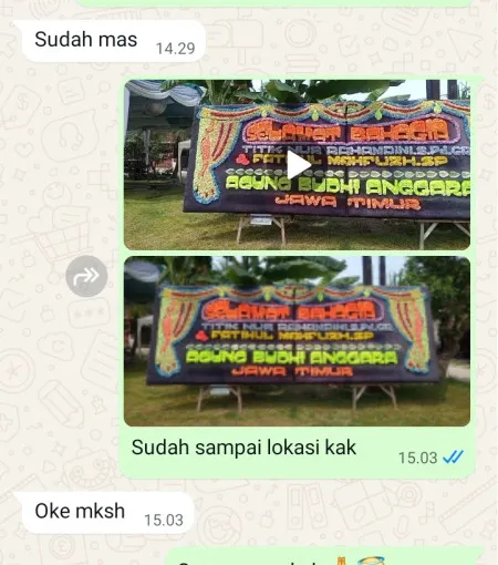 Pengiriman Papan Bunga Nangela Tegalbuleud